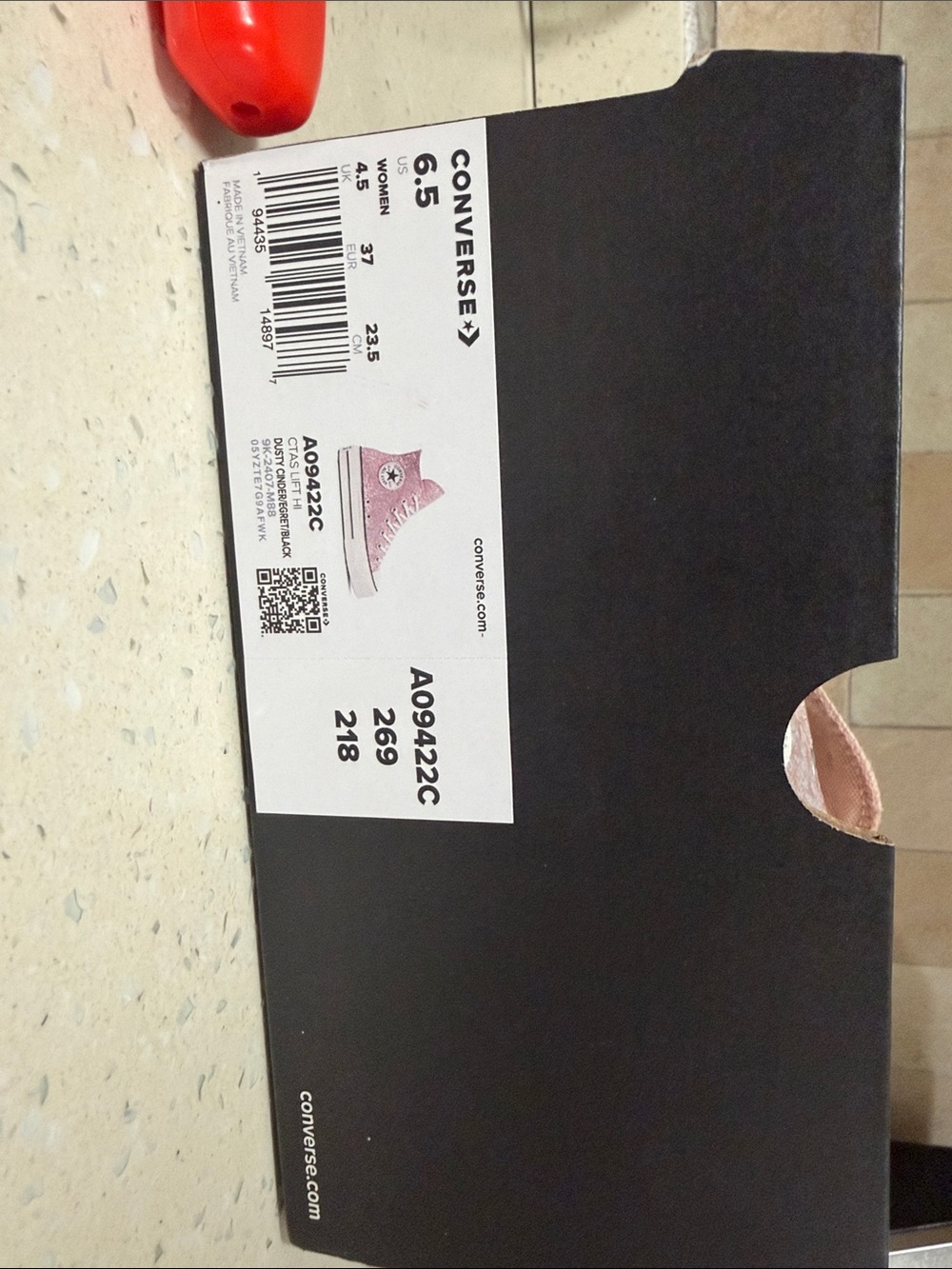Converse chuck Taylor High Top Sneakers in Dusty Rose Speckle - Picture 5 of 5